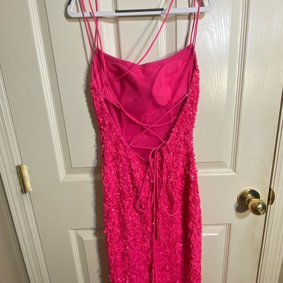 Hot pink sherri hill prom dress - Picture 5 of 10